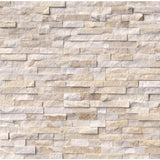 MSI Arctic White Ledger Panel 6 in. x 24 in. Natural Marble Wall Tile (10 cases / 60 sq. ft. / pallet)