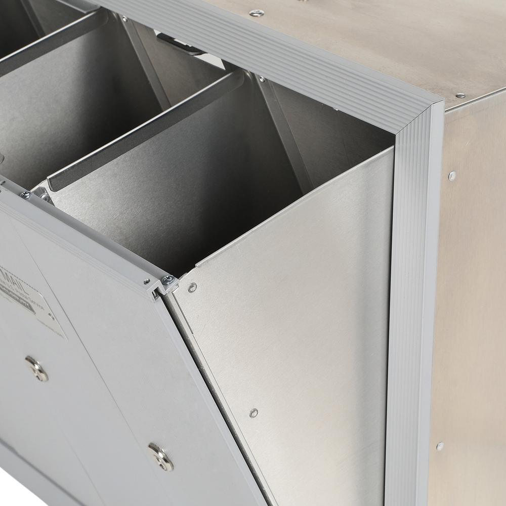 Aluminum Recessed-Mounted USPS Access Vertical Mailbox with 4 Door - Super Arbor