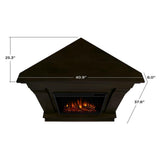 Chateau 41 in. Corner Electric Fireplace in Dark Walnut - Super Arbor