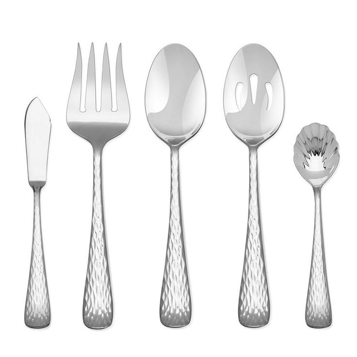 Melody 45 Piece Hammered Flatware Set (Service for 8)