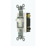 15 Amp Single-Pole Toggle Framed 4-Way AC Switch, White - Super Arbor