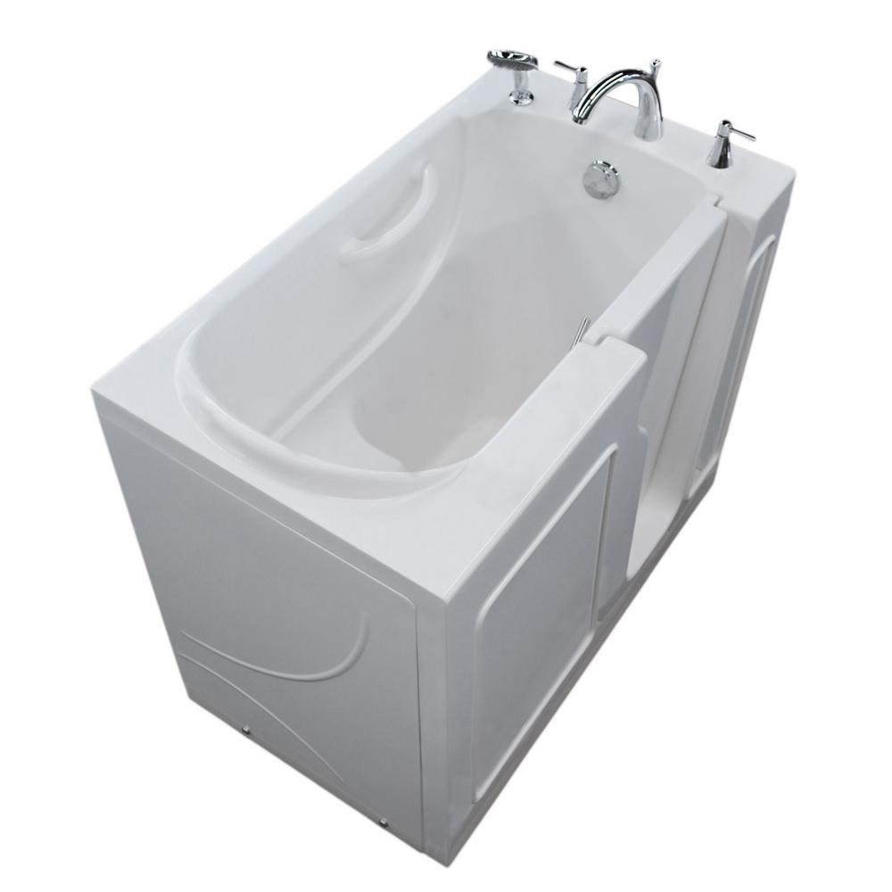 45.75 in. Walk-In Non-Whirlpool Bathtub in White with 1.28 GPF Single Flush Toilet - Super Arbor