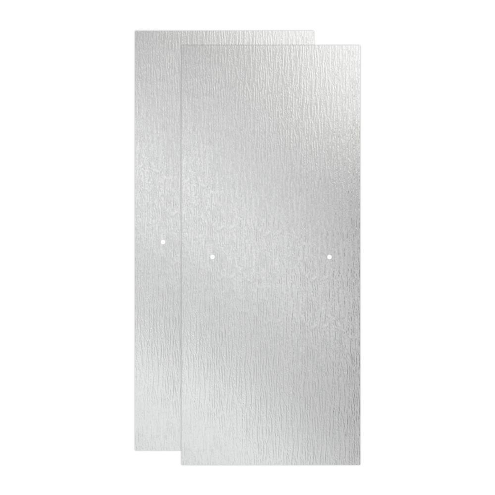 Simplicity 60 in. x 70 in. Semi-Frameless Traditional Sliding Shower Door in Nickel with Rain Glass - Super Arbor