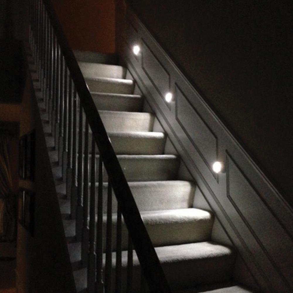 Outdoor 35 Lumen Battery Powered Motion Activated Integrated LED Step/Deck/Stair Light, Brown (2-Pack) - Super Arbor