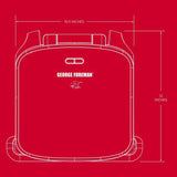 60 sq. in. Red Removable Plate Grill and Panini Press