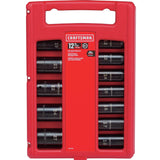 Craftsman 12 pc Metric Deep Impact Socket Set - 1/2 in. Drive, 6 Point