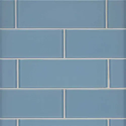 MSI Royal Azure 3 in. x 6 in. x 8mm Glossy Glass Blue Subway Tile (1 sq. ft. / Case)