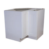 Brookings Plywood Ready to Assemble Shaker 36x34.5x24 in. 2-Door Lazy Susan Corner Base Kitchen Cabinet in White
