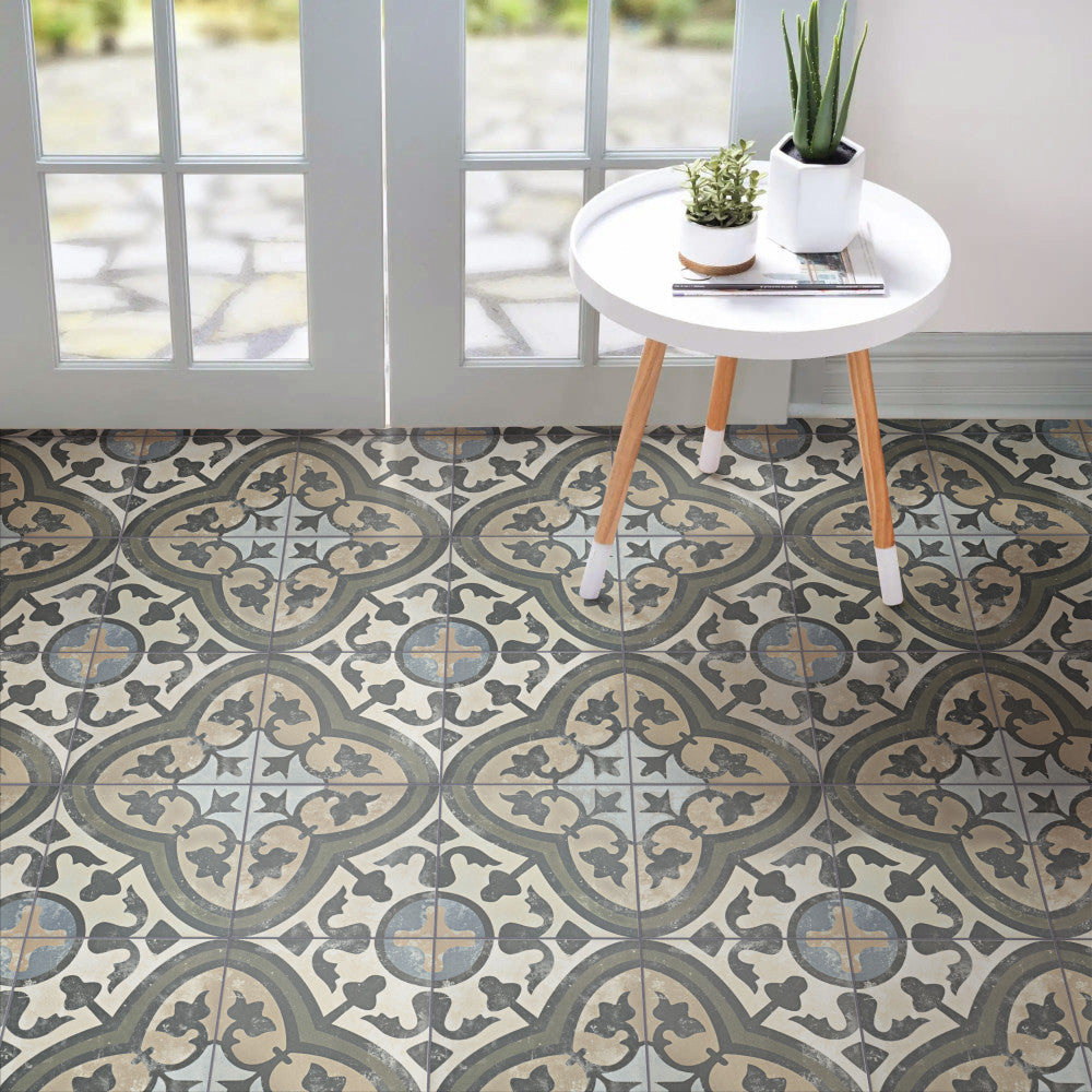 Merola Tile Arte Evoque Carthusian 9-3/4 in. x 9-3/4 in. Porcelain Floor and Wall Tile