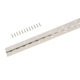 1-1/16 in. x 12 in. Bright Nickel Continuous Hinge - Super Arbor
