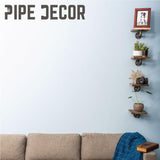 1/2 in. Black Pipe 7.75 in D x 2.5 in. H Wall Mounted Double Flange Shelf Bracket Kit (4-Pack)
