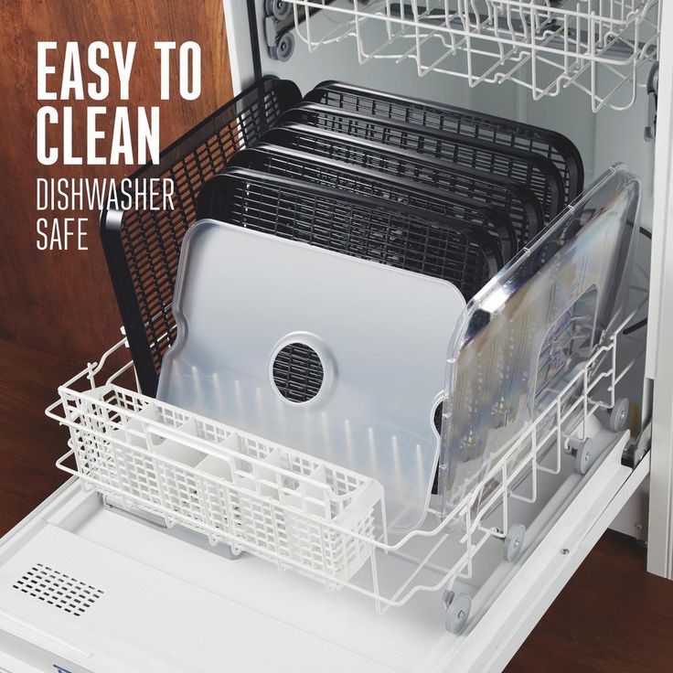 Plus 6-Tray Black and Silver Food Dehydrator with Built-In Timer