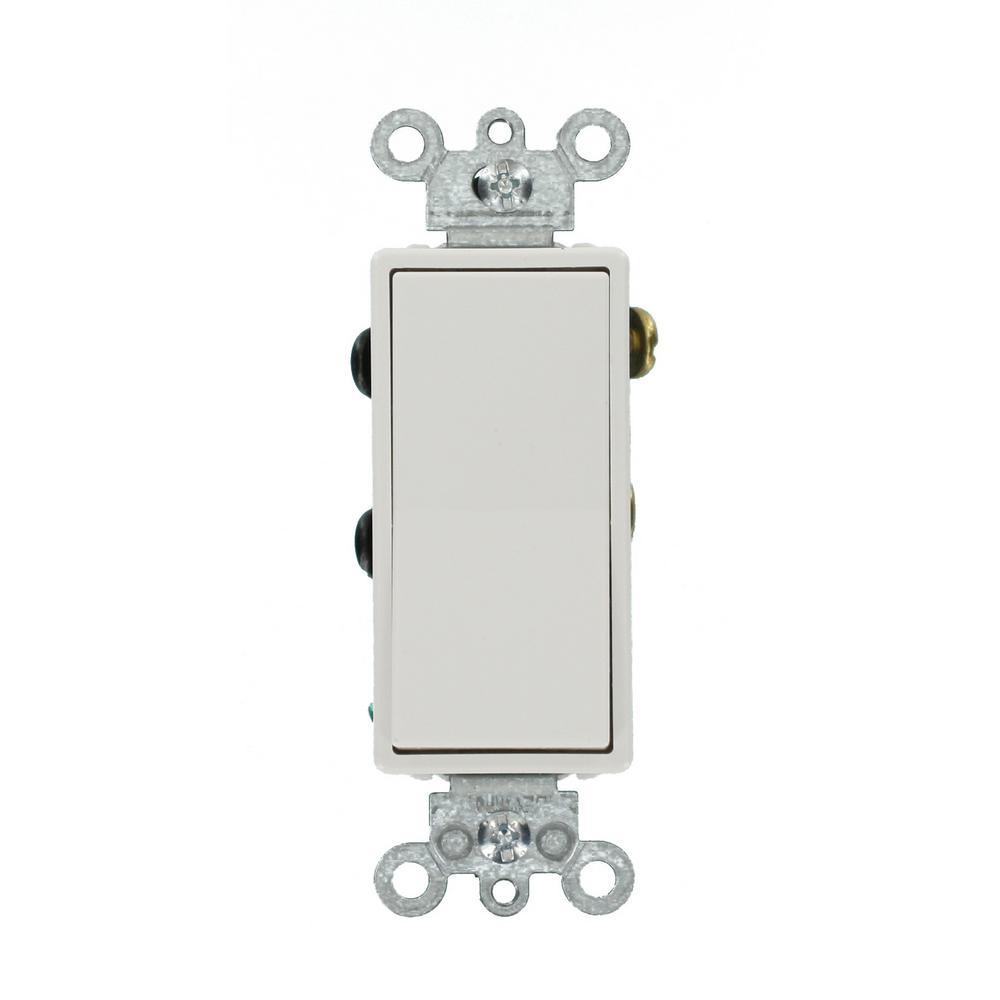 15 Amp Decora Residential Grade 4-Way Lighted Rocker Switch, White - Super Arbor