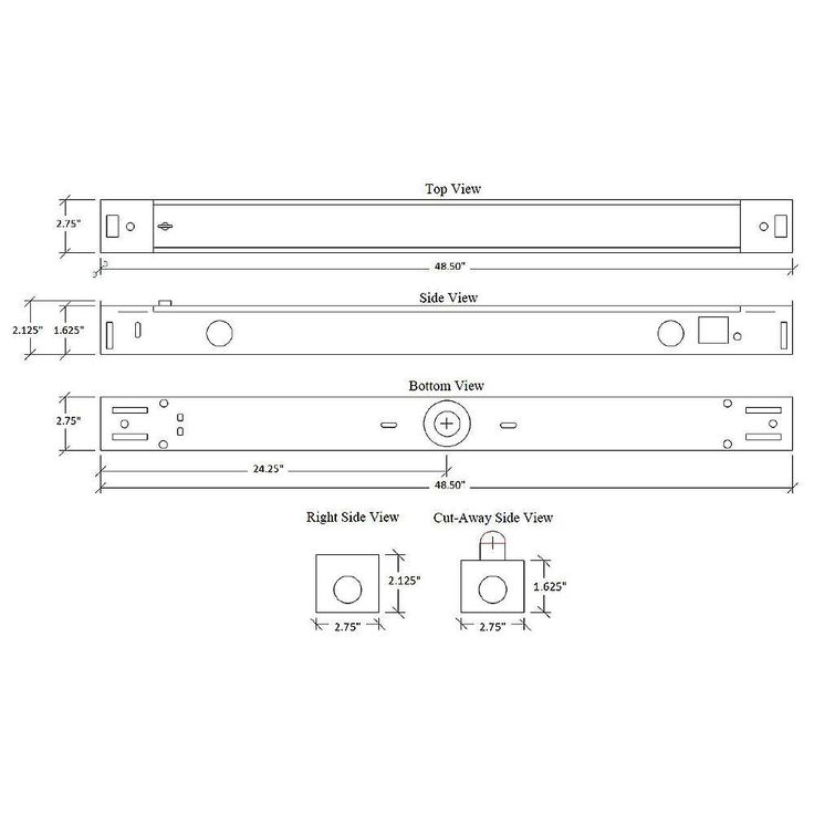 4 ft. 32-Watt 1-Lamp Fluorescent White Commercial Grade Instant Start T8 Narrow Strip Light Fixture