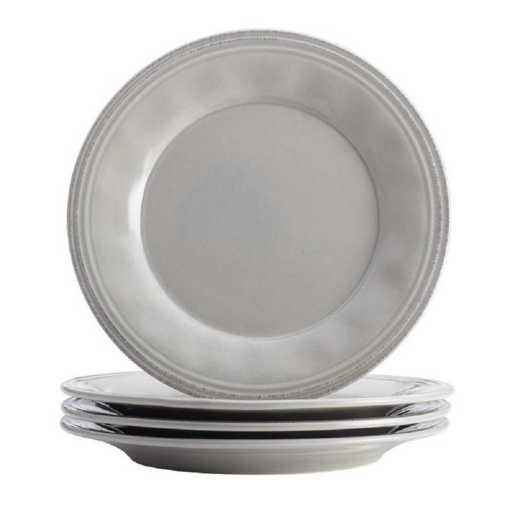 16-Piece Solid Sea Salt Gray Ceramic Dinnerware Set (Service for 16)