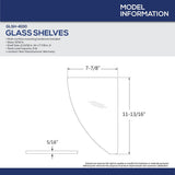 12 in. x 8 in. Corner Glass Shelf in Chrome - Super Arbor