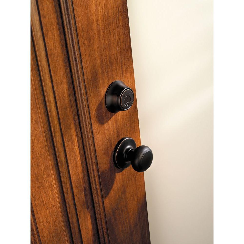 Cove Venetian Bronze Exterior Entry Door Knob and Single Cylinder Deadbolt Combo Pack - Super Arbor