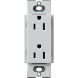 Claro 15 Amp Duplex Outlet, White - Super Arbor