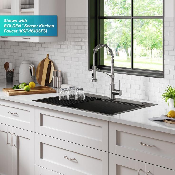 Kore Gunmetal 16-Gauge Stainless Steel PVD 33 in. Single Bowl Drop-In Workstation Kitchen Sink with Accessories