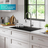 Kore Gunmetal 16-Gauge Stainless Steel PVD 33 in. Single Bowl Drop-In Workstation Kitchen Sink with Accessories