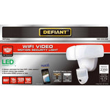 Defiant 180° LED Motion 2350 Lumen Sensor White Outdoor Security Flood Light with Wi-Fi Video