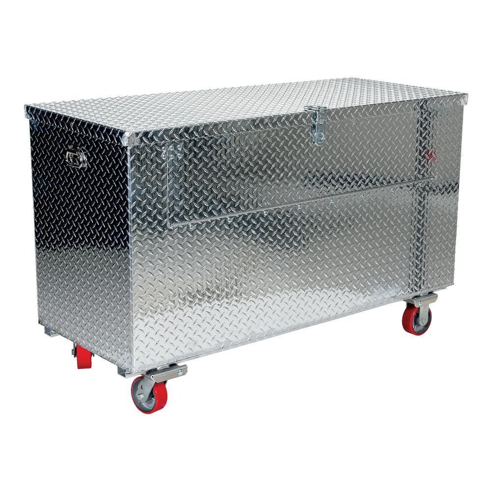 24 in. x 60 in. Aluminum Portable Tool Box with Casters and Fork Pocket - Super Arbor