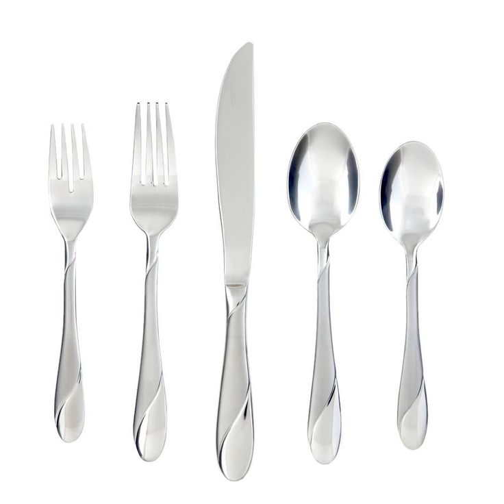 Swirl Sand 89-Piece Flatware Set (Service for 12)