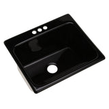 Kensington Drop-In Acrylic 25 in. 3-Hole Single Bowl Utility Sink in Ice Grey - Super Arbor