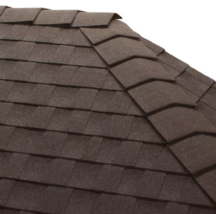 TimberCrest 10 in. W Charcoal Bullnose Hip and Ridge Cap Shingles (20 lin. ft. per Box) (30-Pieces)