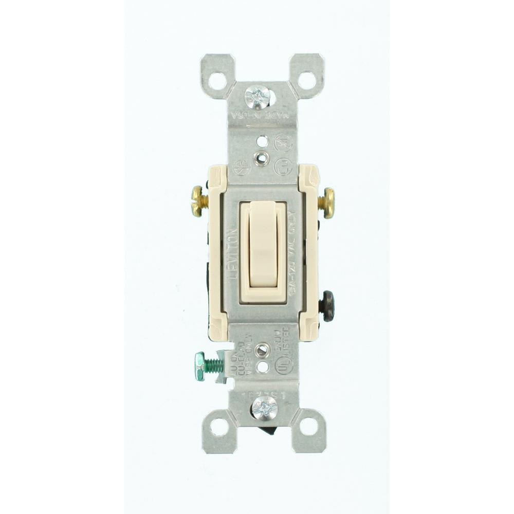 15 Amp 3-Way Toggle Switch, White - Super Arbor