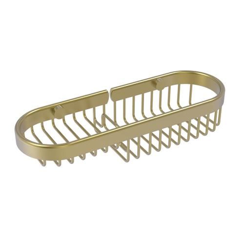 Allied Brass 2.2-in H Screw Mount Solid Brass Satin Brass Hanging Shower Caddy