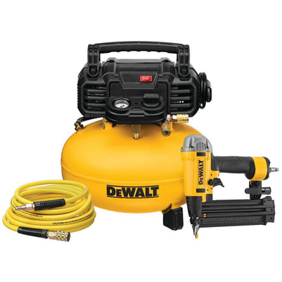 6 Gal. 18-Gauge Brad Nailer and Heavy-Duty Pancake Electric Air Compressor Combo Kit (1-Tool) - Super Arbor