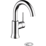 Trinsic Single Hole Single-Handle Bathroom Faucet with Metal Drain Assembly in Matte Black - Super Arbor