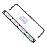 24-Port eXtreme Cat 6+ Flat 110-Style 1RU Patch Panel with Cable Management Bar, Black - Super Arbor