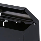 Townhouse Small, Vertical, Locking, Steel, Wall Mount Mailbox, Black - Super Arbor