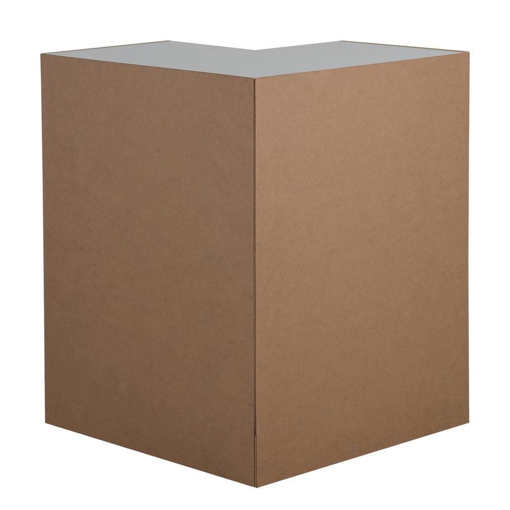 Benton Assembled 27.6 in. x 27.6 in. x 34.5 in. Lazy Susan Corner Base Cabinet in White - Super Arbor