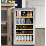 GE 31-Can Capacity (4.1-cu ft) Residential Stainless Steel Built-In/Freestanding Beverage Center