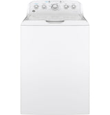 GE 4.5 cu. ft. High-Efficiency White Top Load Washing Machine with Stainless Steel Basket, GTW465ASNWW