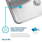Lustertone Drop-In Stainless Steel 43 in. 3-Hole Triple Bowl Kitchen Sink