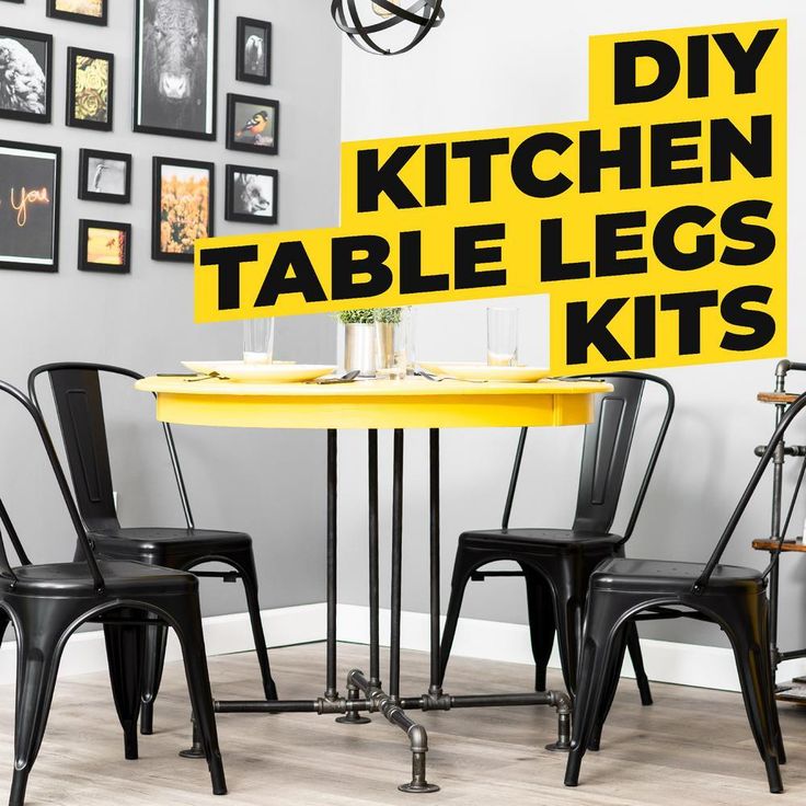 3/4 in. Black Pipe 36.25 in. L x 29.25 in. H Blackjack Design Kitchen Table Kit