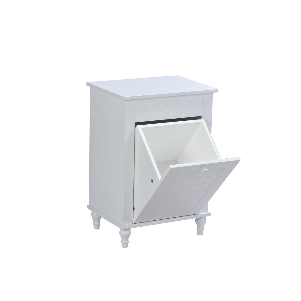 Cary VIII 16 in. W X 12 in. D x 23 in. H Laundry Storage Cabinet in White - Super Arbor