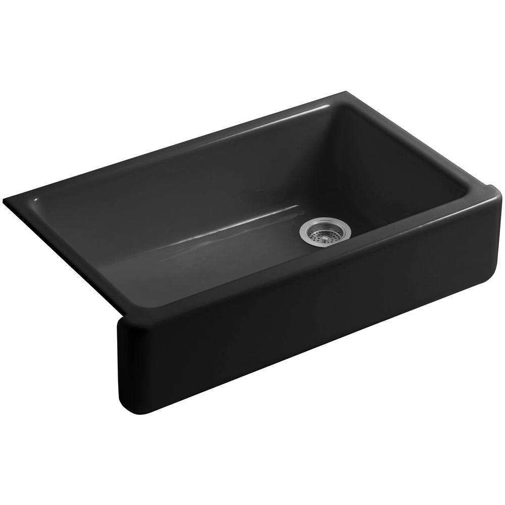 Whitehaven Undermount Farmhouse Apron Front Cast Iron 36 in. Single Bowl Kitchen Sink in White - Super Arbor