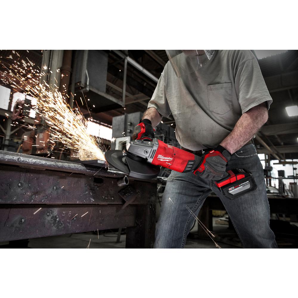 M18 FUEL 18-Volt Lithium-Ion Brushless Cordless 7/9 in. Grinder Kit W/ (2) 12.0Ah Batteries, Bag & Rapid Charger - Super Arbor