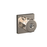 Custom Bowery Matte Black Collins Trim Keyed Entry Door Knob - Super Arbor