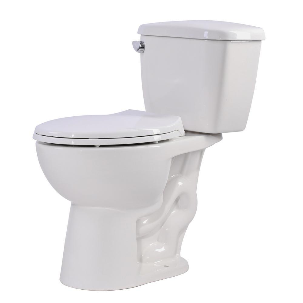 45.75 in. Walk-In Whirlpool Bathtub in White with 1.28 GPF Single Flush Toilet - Super Arbor