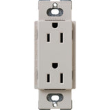 Claro 15 Amp Duplex Outlet, White - Super Arbor