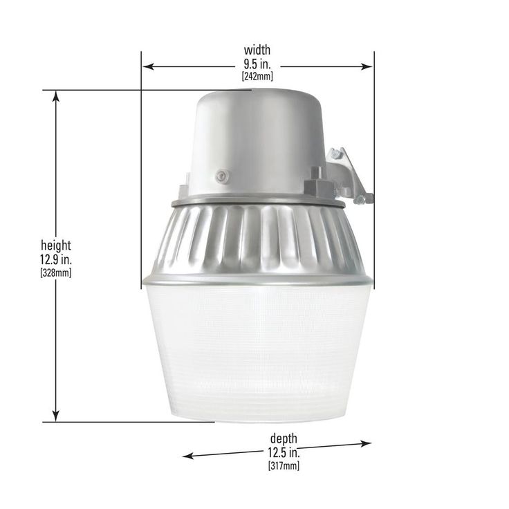 65-Watt Metallic Outdoor Fluorescent Security Wall and Area Light with Dusk to Dawn Photocell Sensor