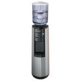 3-5 Gal. Hot/Room/Cold Temperature Top Load Water Cooler Dispenser with Kettle Feature in Stainless Steel/Black