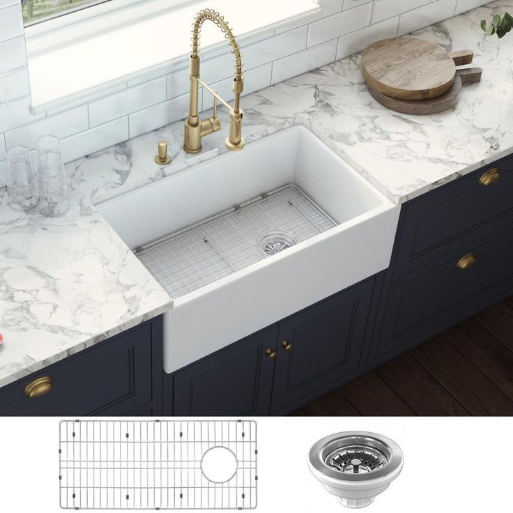 30 in. Single Bowl Farmhouse Fireclay Kitchen Sink with Right Offset Drain in White