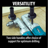 7.5 Amp 1/2 in. Corded 2-Speeds Reversible Angle Drill with Chuck Key Side Handle and Tool Case - Super Arbor
